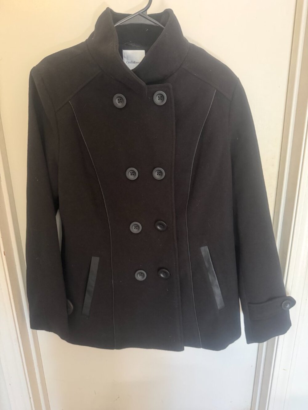 Croft & Barrow Black Wool Peacoat W L